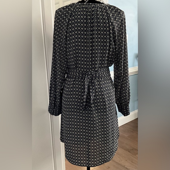 EUC Banana Republic Navy Belted Tunic Dress Split-Neck Date Dress Work Dress - Picture 4 of 15